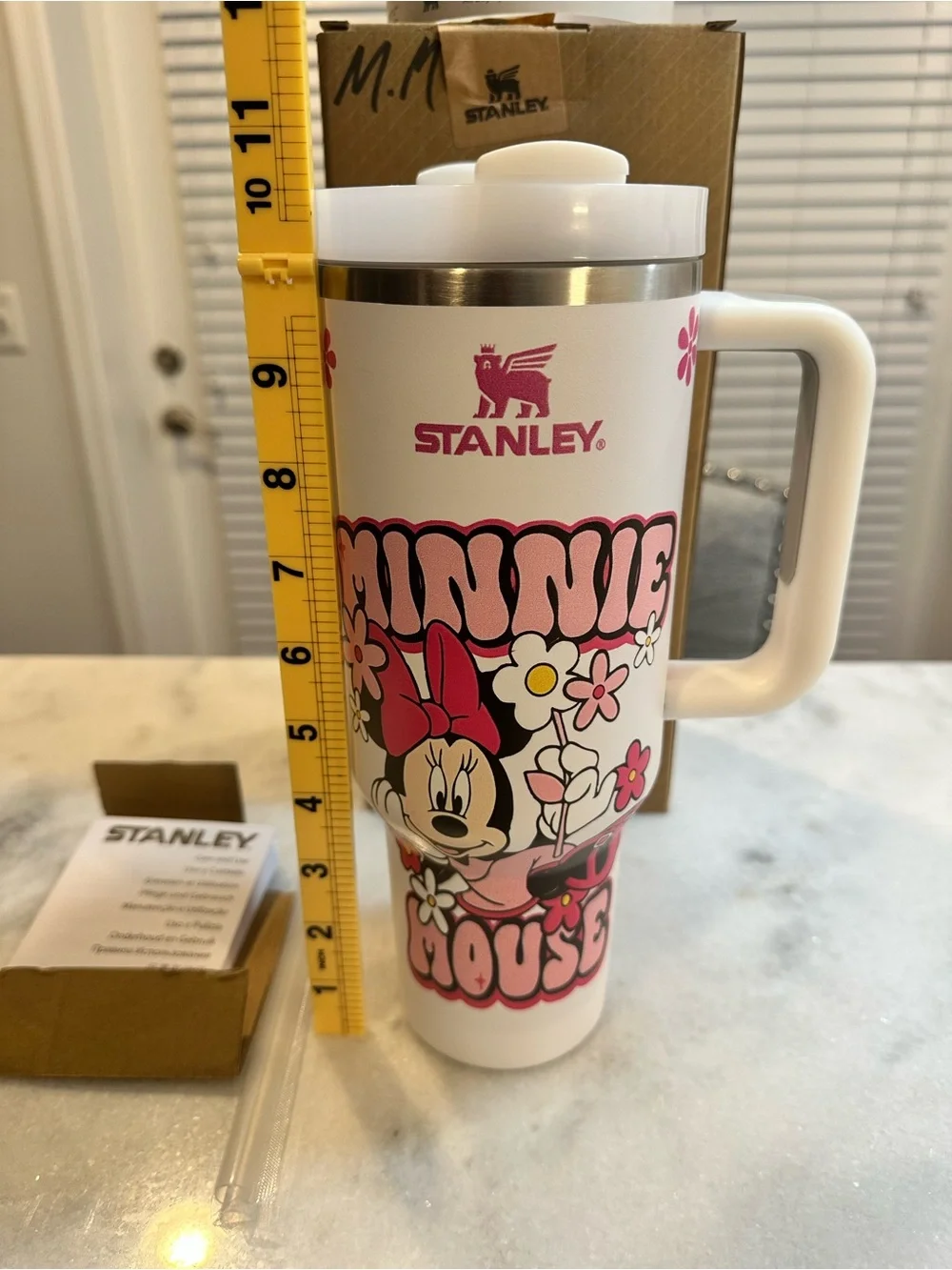 Stanley Disney Minnie Mouse White & Pink 40oz Quencher H20 Tumbler with Handle - Picture 10 of 14